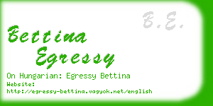 bettina egressy business card